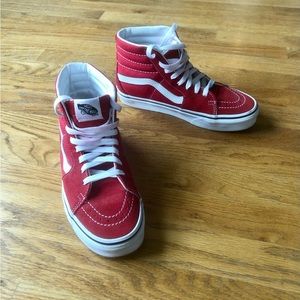 Vans SK8-Hi Shoe in Racing Red/True White - Size Women’s 7 / Men’s 5.5 Regular